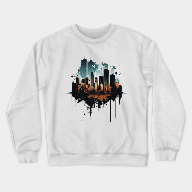 Cityscape Crewneck Sweatshirt by Quotigner